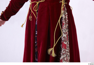  Photos Woman in Historical Dress 73 16th century lower body red decorated dress skirt 0002.jpg
